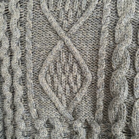 Polo Ralph Lauren Cable Knit Cowl Neck Green Sweater Wool/Alpaca Fits Medium - Picture 9 of 14